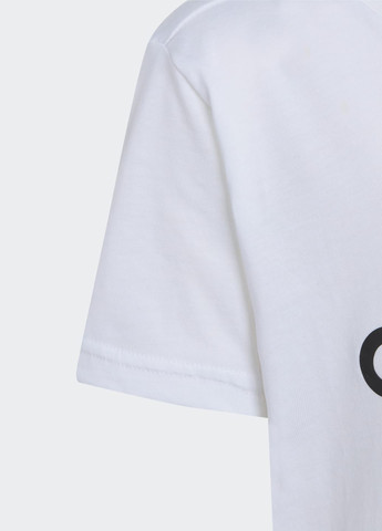 Белая демисезонная футболка essentials logo adidas