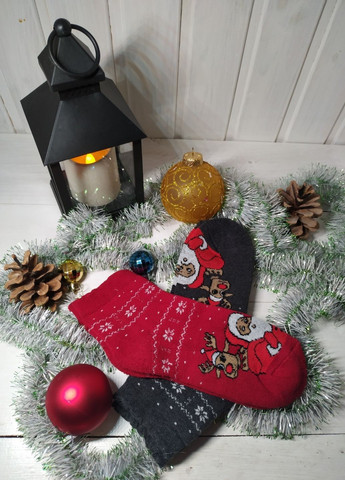 Набор женских новогодних носков Санта и Олени №1 ароматизированные No Brand (256566142)