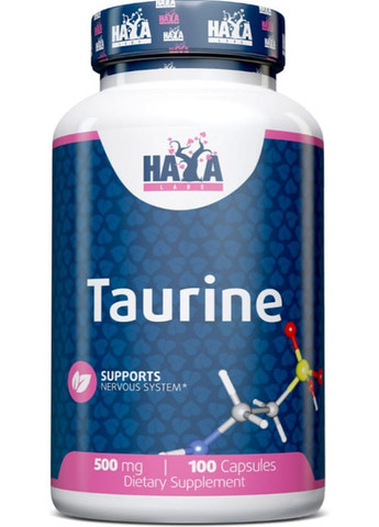 Taurine 500 mg 100 Caps Haya Labs (259967140)