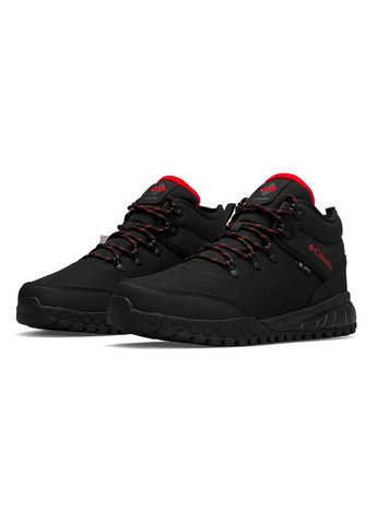 Чорні Зимовий чоловічі кросівки firebanks mid trinsulate black red termo -21'(репліка) чорні Columbia