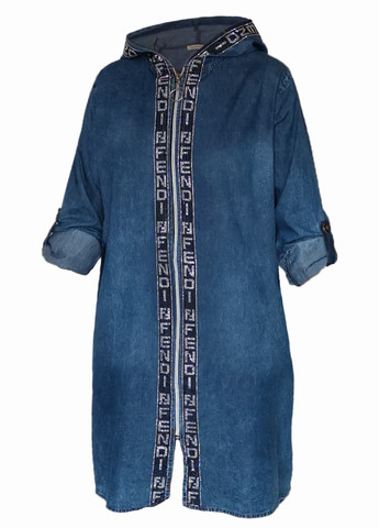 Темно-блакитна кежуал сукня-сорочка LedTeks