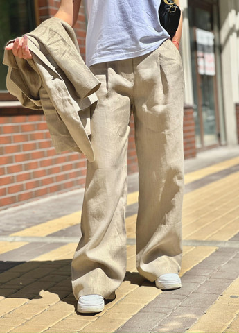 жіночий лляний з брюками палацо BeART костюм (259370619)