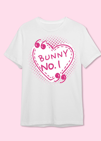 Белая футболка белая "bunny №1" Lady Bunny
