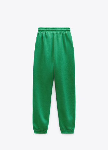 Зеленые кэжуал демисезонные брюки Zara