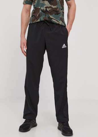 Черные спортивные летние прямые брюки adidas
