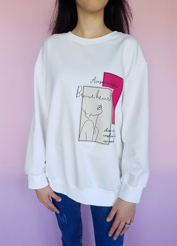 Белый свитшот с рисунком белый Piena (263064154)