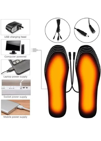 Стельки для обуви зимние с подогревом термостельки теплые универсальные USB 35-44 размер (474131-Prob) Unbranded (257424624)