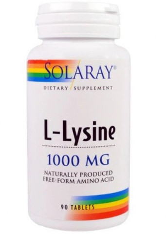 L-Lysine 1000 mg 90 Tabs SOR-04860 Solaray (256719605)