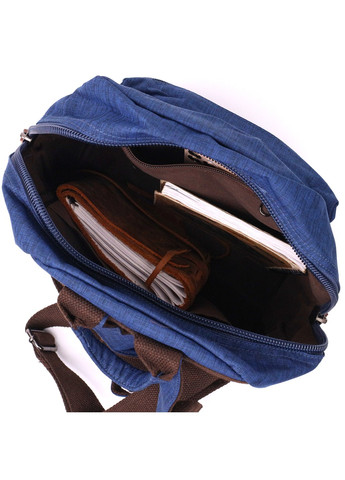 Текстильний зручний рюкзак унісекс 22244 Синій Vintage (267948729)