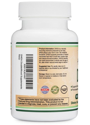 ДГЕА Double Wood DHEA 100 mg, 180 caps Double Wood Supplements (263348347)