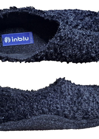Черные тапочки бесшумные закрытые паркетные Inblu