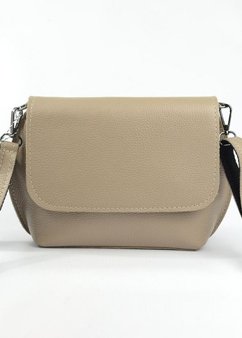 Бежева жіноча міні сумка клатч із натуральної шкіри з клапаном, маленька шкіряна сумочка на плече Serebro (266701171)