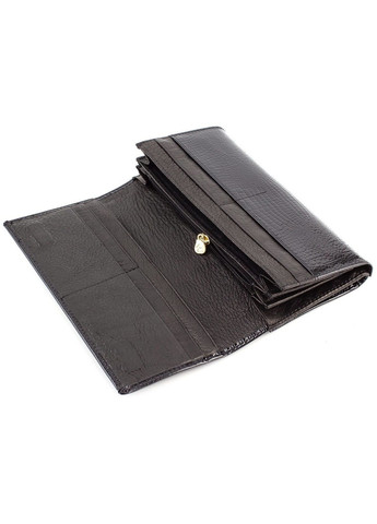 Оригінальний лаковий гаманець з натуральної шкіри MC-403-2480-1 (JZ6582) чорний Marco Coverna (259752509)