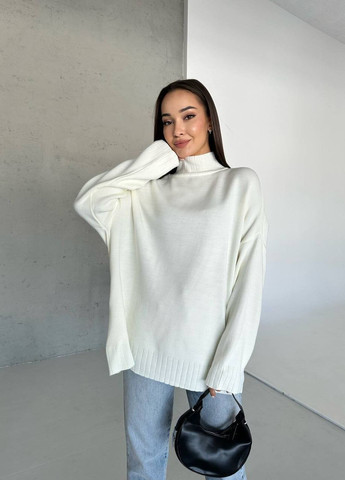 Белый женский свитер шерсть No Brand