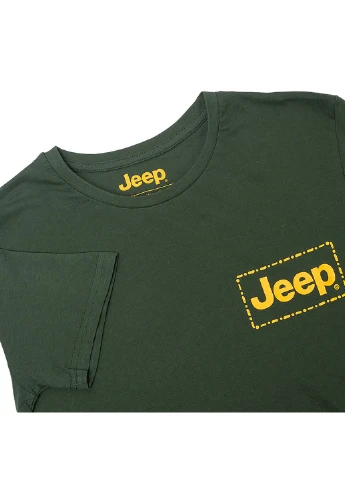Зелена футболка t-shirt stiched frame small print j22w Jeep