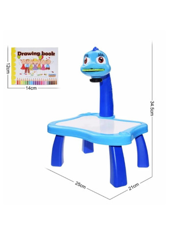 Стол для рисования со светодиодной подсветкой и проектором синий No Brand (260495660)
