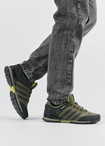 Оливковые (хаки) демисезонные кроссовки мужские, вьетнам adidas Terrex Continental Khaki