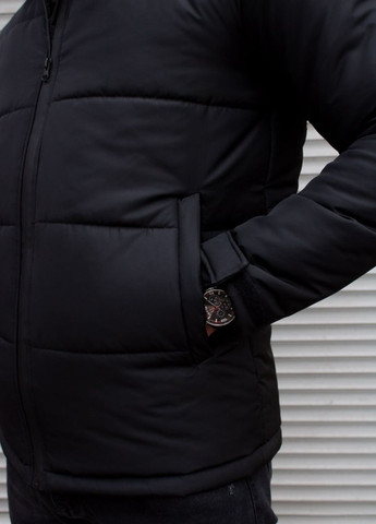 Чорна демісезонна утеплена куртка на осінь-теплу зиму Vakko