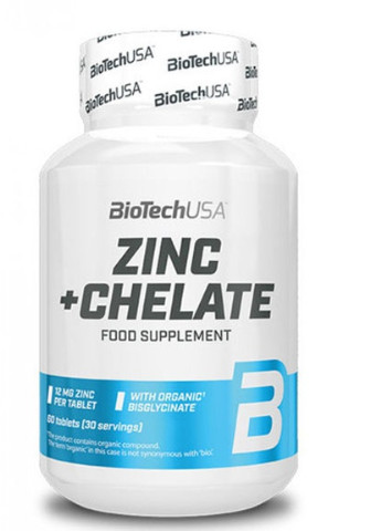 Zinc + Chelate 60 Tabs Biotechusa (256720285)
