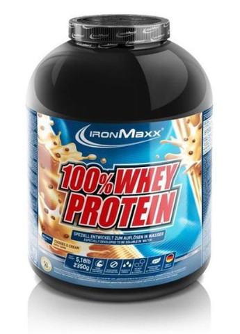 100% Whey Protein 2350 g (банка) /47 servings/ Cookies Cream Ironmaxx (256723916)