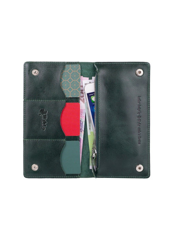 Шкіряний гаманець WP-05 Mehendi Art зелений Зелений Hi Art (268371786)