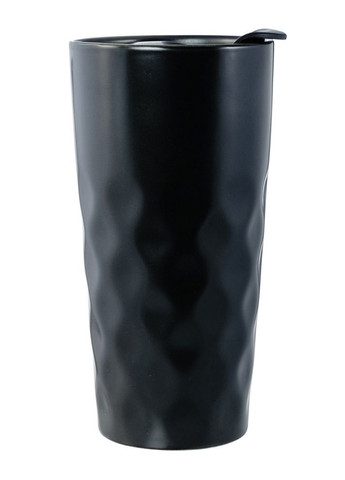 Керамическая чашка с двойной стенкой Lettie 420 мл Черная Europresent (269696380)