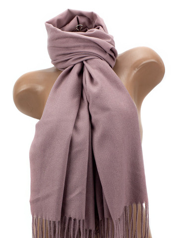 Жіночий однотонний шарф з бахромою, пудра Corze gs-1013 (269449234)