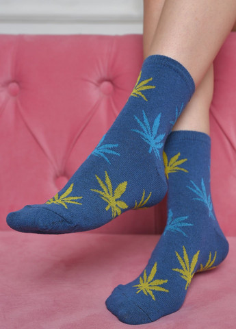 Шкарпетки жіночі демісезонні синього кольору Let's Shop (273176772)