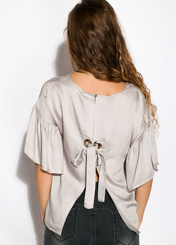 Прозора літня блуза жіноча вільного крою (сталевий) Time of Style