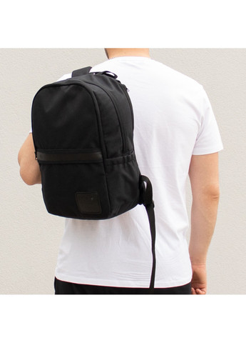 Черный вместительный мужской городской рюкзак Mayers с прочной ткани большим количеством карманов не промокает No Brand (258591263)