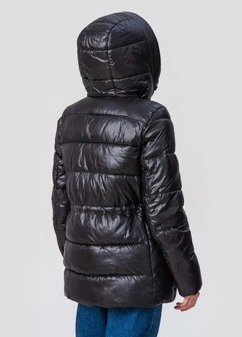 Черная зимняя куртка с капюшоном модель 622340 Nortfolk