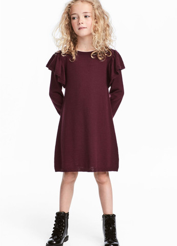 Бордовое платье демисезон,бордовий, H&M (262444891)