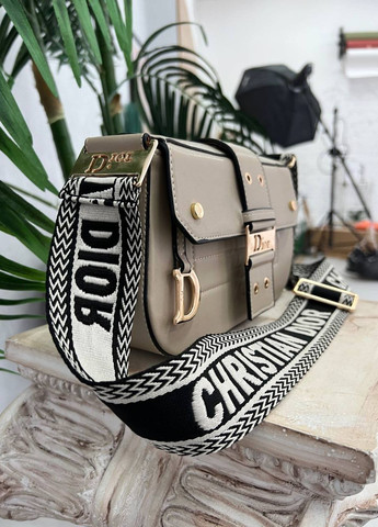 Стильна сумочка з лого Dior Small Camp Bag Beige Vakko (260474482)