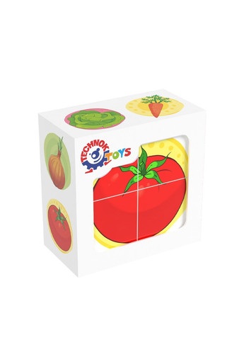 Кубики "Овочі" колір різнокольоровий ЦБ-00115730 ТехноК (259422975)