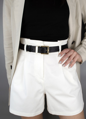 Ремень женский кожаный -3021 черный под джинсы (120 см) JK (259753573)
