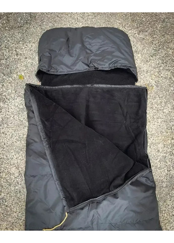 Спальный мешок зимний одеяло на синтепоне и флисе 80х210 черный No Brand (258187216)
