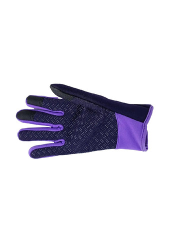 Велоперчатки велосипедные перчатки с водоотталкивающим сенсорным покрытием спандекс флис (476032-Prob) Фиолетовые XL Unbranded (275863526)
