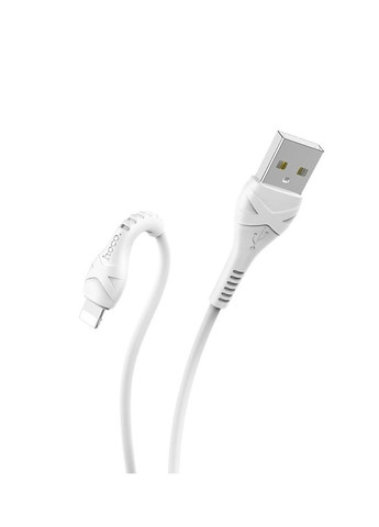 USB кабель X37 Lightning 2.4A 1 м колір білий ЦБ-00208022 Hoco (259465581)