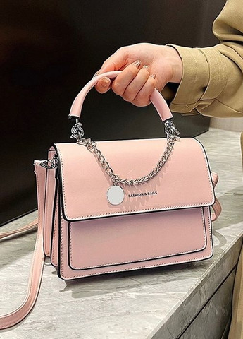 Жіноча класична сумка крос-боді рожева No Brand (275927342)