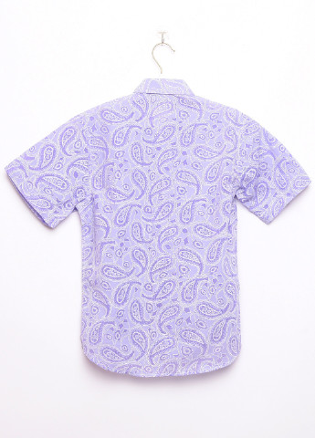 Сиреневая классическая рубашка с абстрактным узором Let's Shop