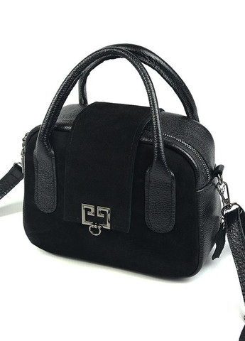 Замшева шкіряна маленька сумка крос-боді з ручками, міні сумочка з натуральної замші та шкіри Serebro (266701160)