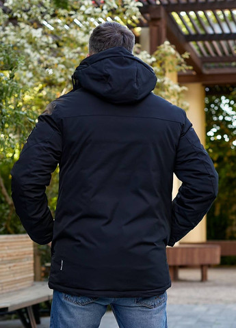 Чорна чоловіча тепла курточка колір чорний р.48 443016 New Trend