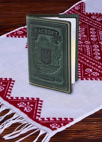 Кожаная Обложка Для Паспорта Villini 003 Зелёный Martec (259040650)