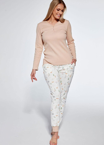 Комбинированная пижама женская 351 emy s beige/ecru Cornette