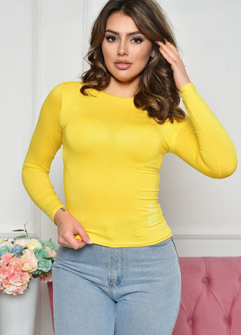 Жовтий демісезонний батник жіночий жовтого кольору розмір 42-44 пуловер Let's Shop
