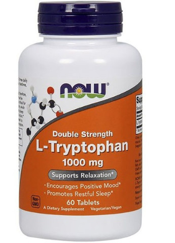 L-Tryptophan 1000 mg 60 Tabs Now Foods (256720458)