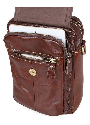 Чоловіча шкіряна сумка 14417 Коричневий Vintage (262891670)