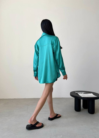 Жіночий костюм трійка із шортами колір смарагдовй р.42 438076 New Trend (260133461)