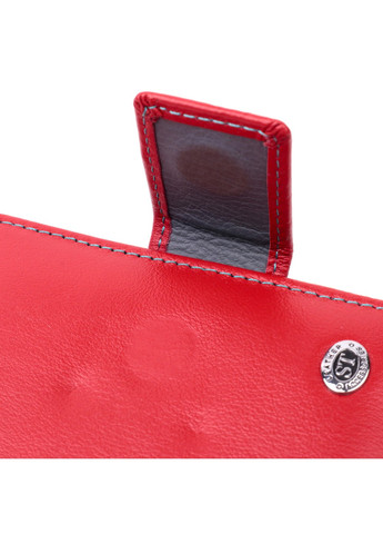 Женский вертикальный компактный кошелек из натуральной кожи 19437 Красный st leather (278001094)