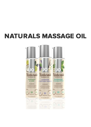 Масажна олія - Naturals Massage Oil - Lavender & Vanilla з натуральними ефірними оліями (1 System JO (257203107)